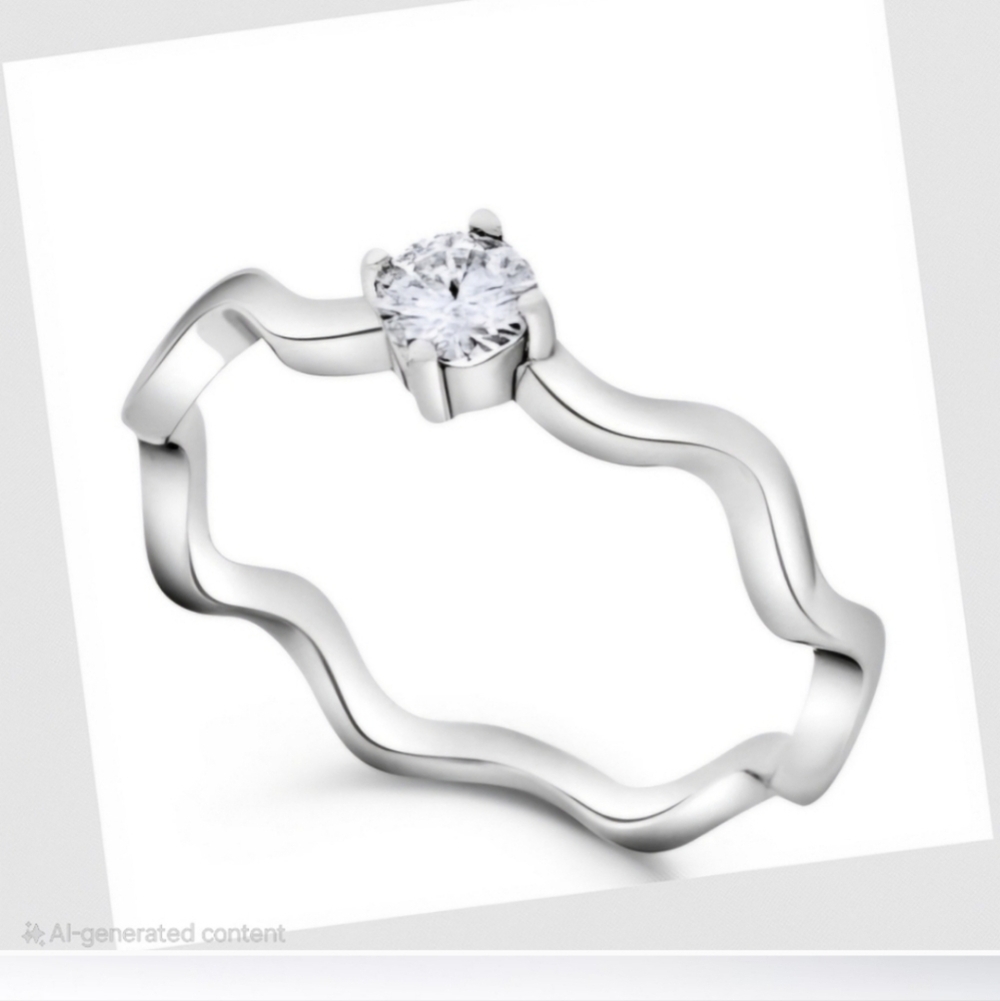 Francis Claire Princess-cut Moissani 0.24 CT, DEF-color Sterling Silver Rhodium